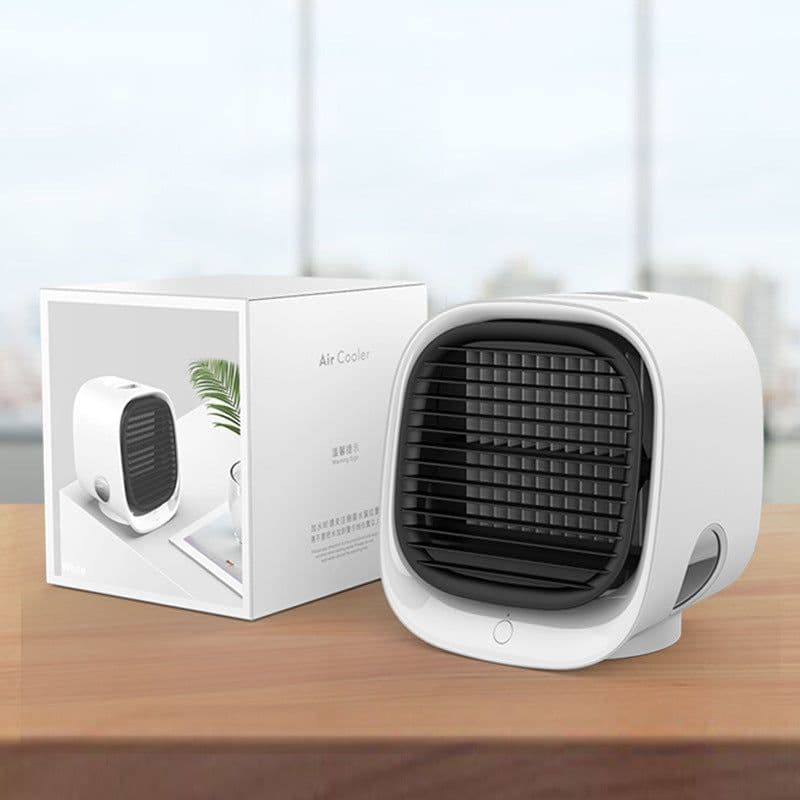 image-Portable USB Cooling Fan - 0.3L Tank, 5 Blades, ABS, Single Cooling, 5W