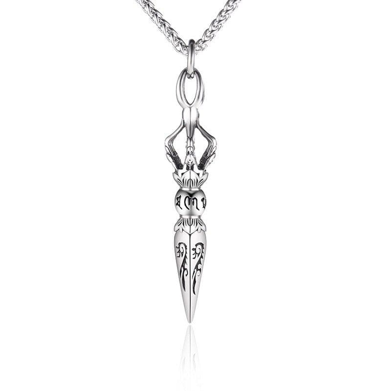 image-JR Titanium Steel Necklace - Six Character Mantra