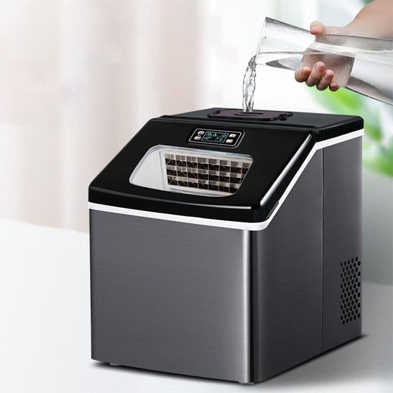 image-Commercial Milk Tea Shop Small Mini 25kg Household Fully Automatic Ice Maker