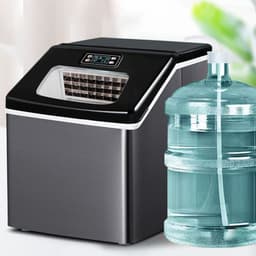 image-Commercial Milk Tea Shop Small Mini 25kg Household Fully Automatic Ice Maker