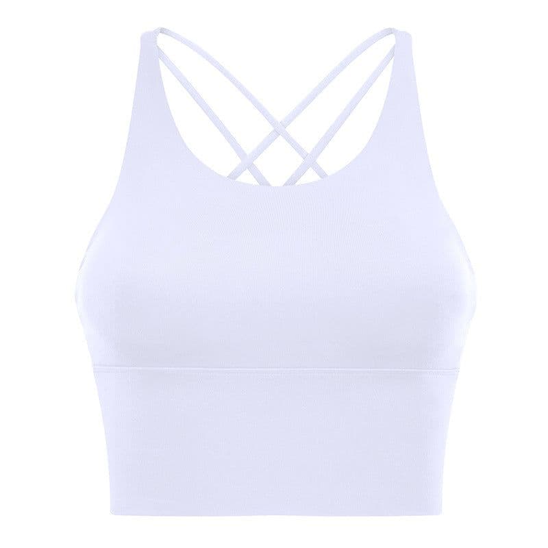image-Women's Qianzhuo Sports Backless Bra - Silver Gray Small