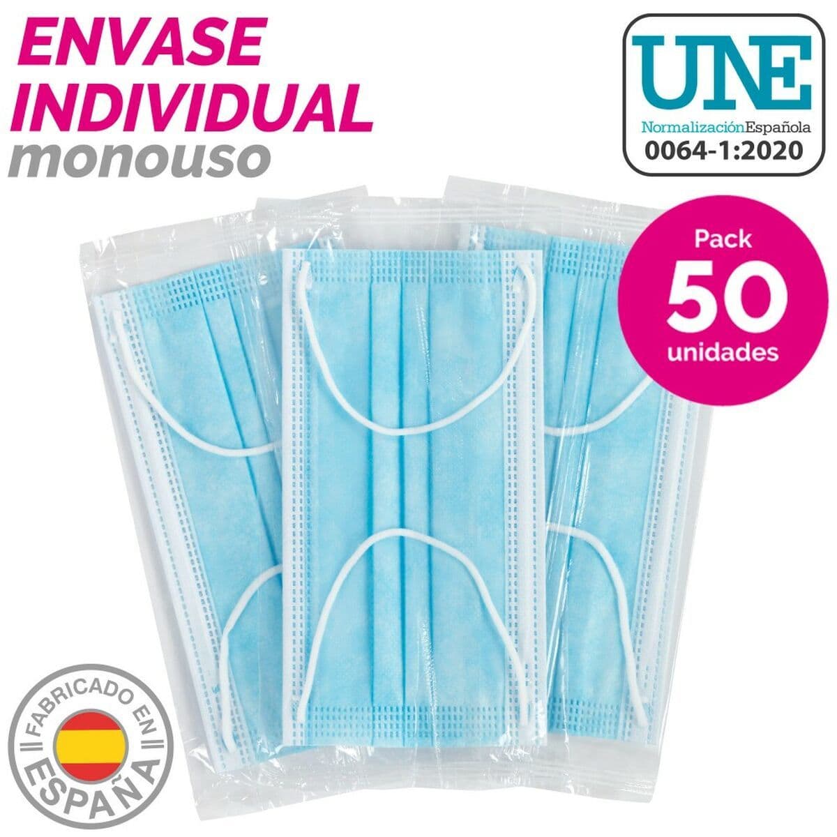 image-Box of hygienic masks SensiKare 50 Pieces (12 Units)