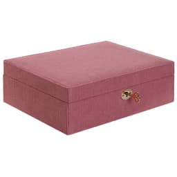 image-Jewelry box Home ESPRIT Cream Magenta 27 x 19 x 9 cm