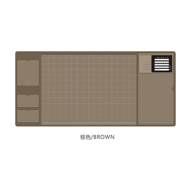 image-ins retro multifunctional business office home waterproof large computer desk mat pu mouse pad