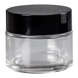 image-Transparent Face Cream Bottle Glass Cosmetics