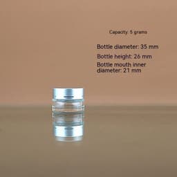 image-Transparent Face Cream Bottle Glass Cosmetics