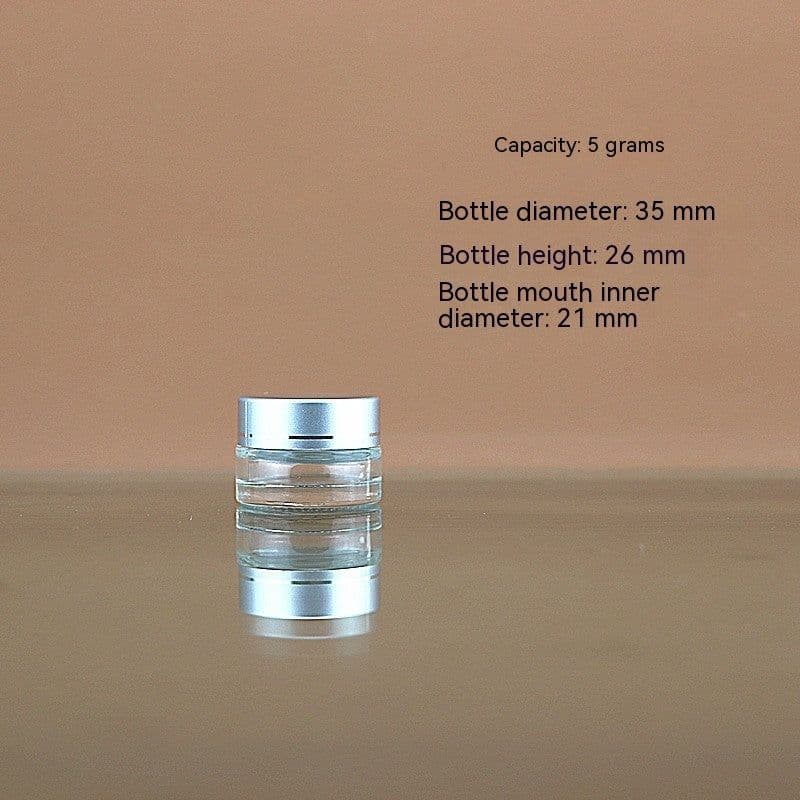 image-Transparent Face Cream Bottle Glass Cosmetics