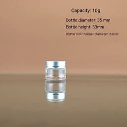 image-Transparent Face Cream Bottle Glass Cosmetics
