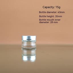 image-Transparent Face Cream Bottle Glass Cosmetics