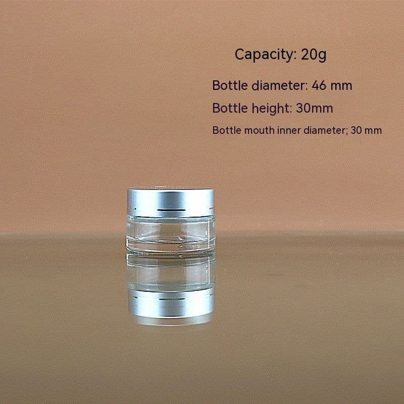 image-Transparent Face Cream Bottle Glass Cosmetics