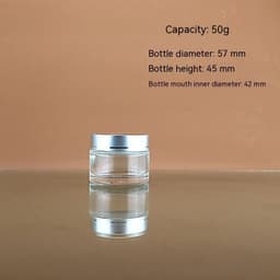 image-Transparent Face Cream Bottle Glass Cosmetics
