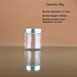 image-Transparent Face Cream Bottle Glass Cosmetics