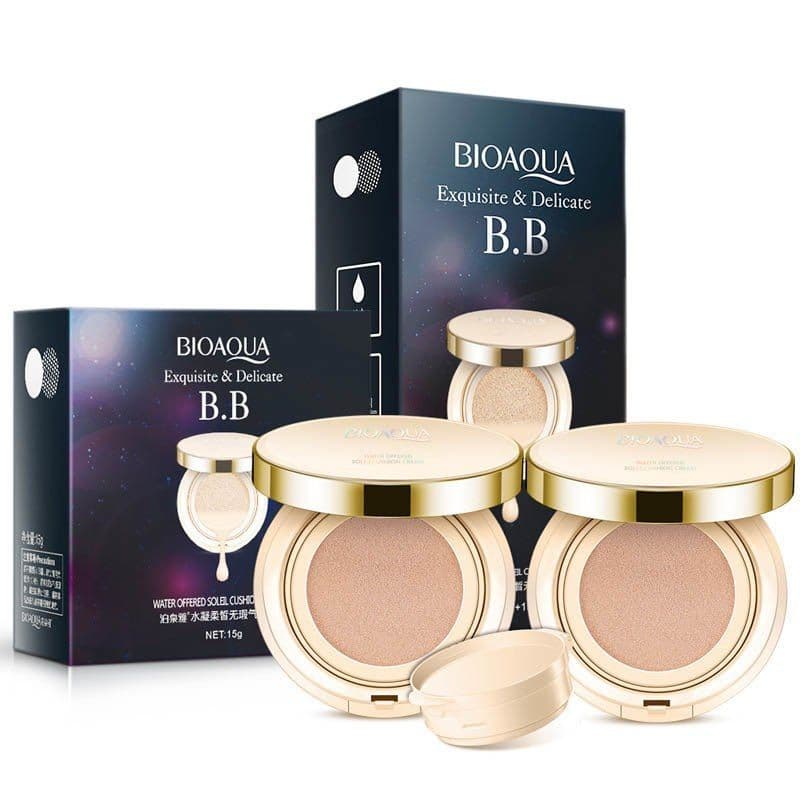 image-Bioaqua Air Cushion BB Cream 3 Color Concealer Moisturizing Foundation Whitening Flawless Makeup Bare For Face Beauty Makeup