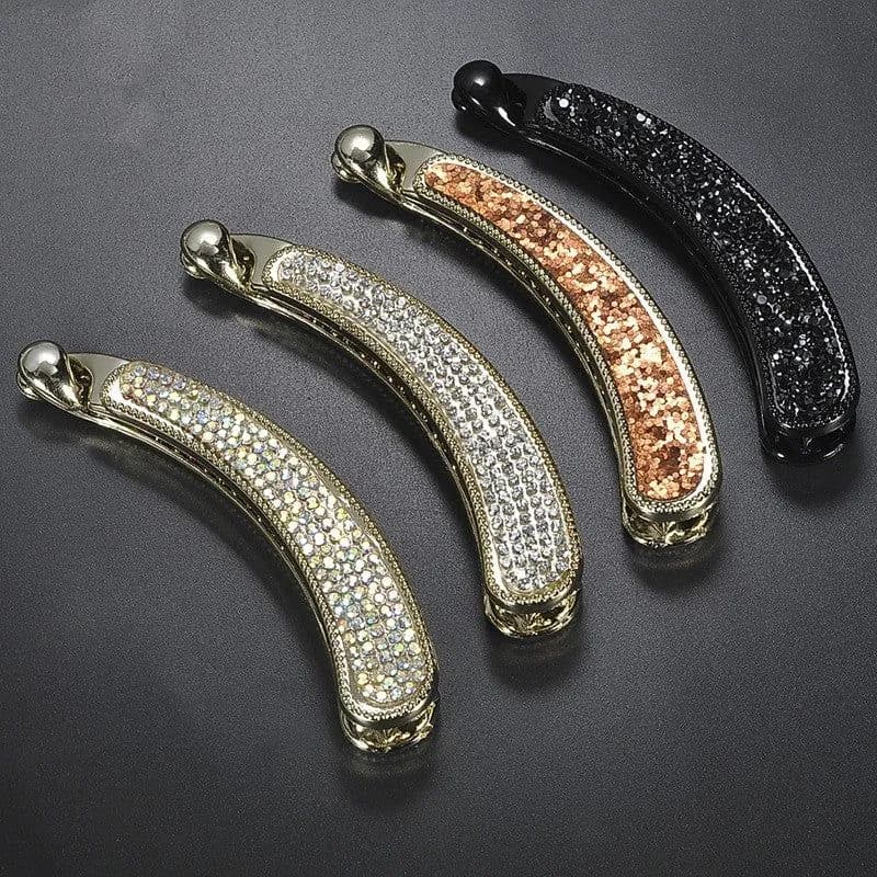 image-Rhinestone Chicken Leg Banana Hairpin