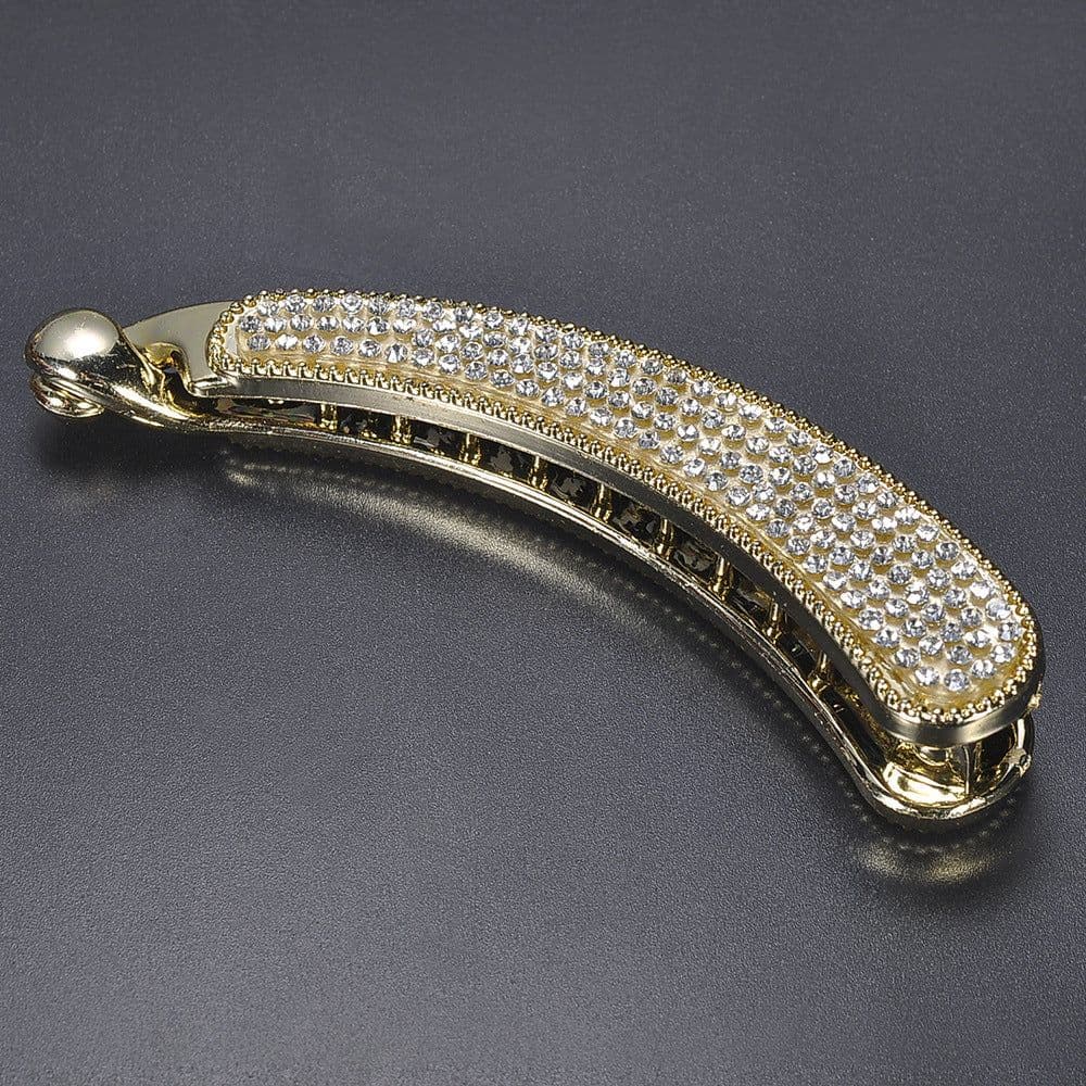 image-Rhinestone Chicken Leg Banana Hairpin