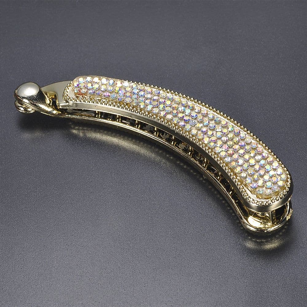 image-Rhinestone Chicken Leg Banana Hairpin