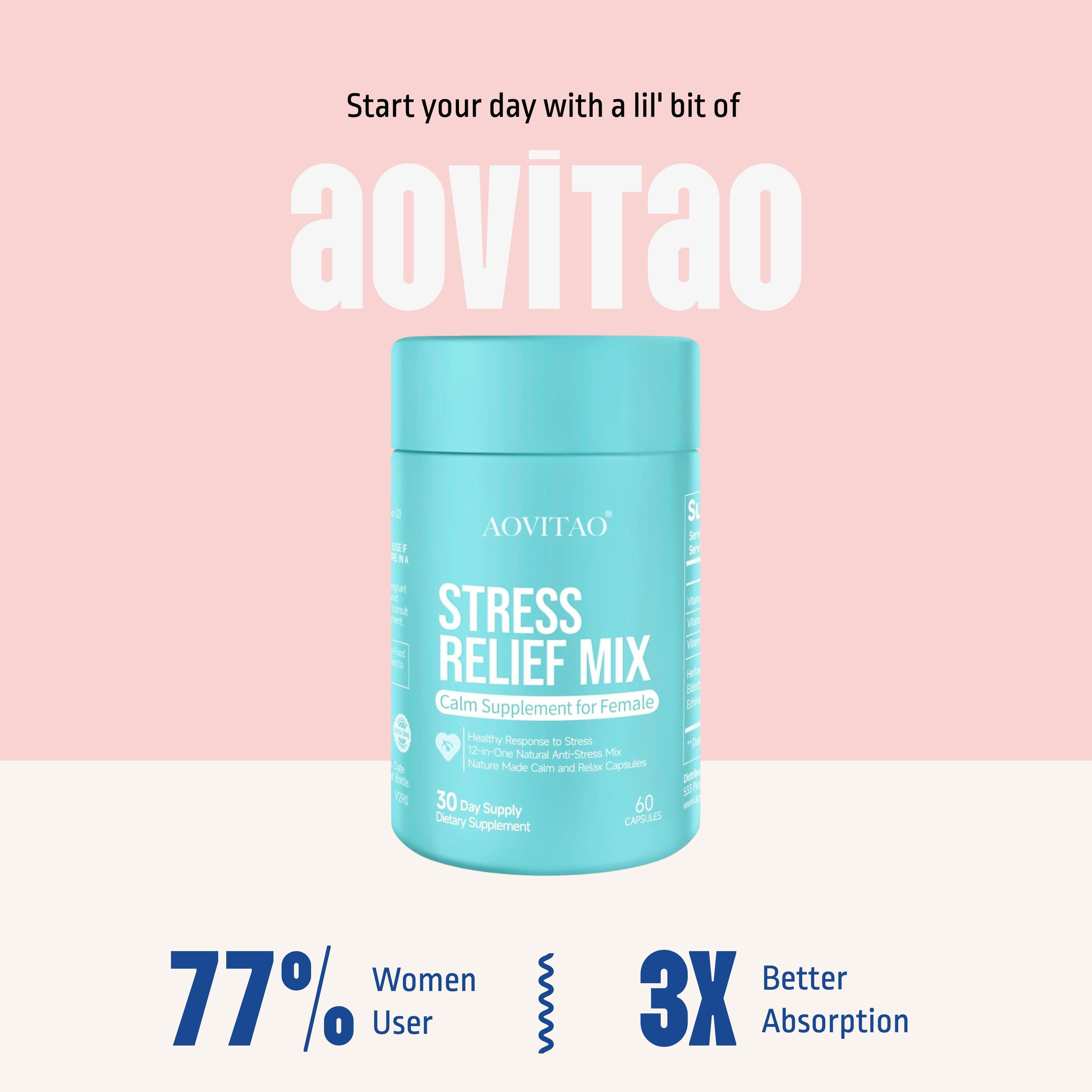image-Ashwagandha For Women Supplement With L-Theanine Magnesium, Stress Relief, Focus And Relaxation Support Anxiery Pill