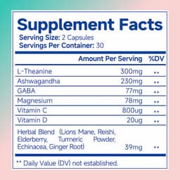 image-Ashwagandha For Women Supplement With L-Theanine Magnesium, Stress Relief, Focus And Relaxation Support Anxiery Pill