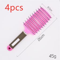 image-Hairbrush Anti Klit Brushy Haarborstel Women Detangler Hair Brush Bristle Nylon Scalp Massage Teaser Hair Brush Comb
