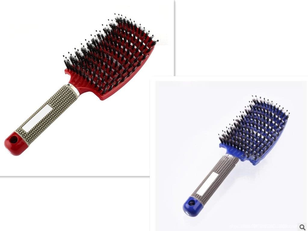 image-Hairbrush Anti Klit Brushy Haarborstel Women Detangler Hair Brush Bristle Nylon Scalp Massage Teaser Hair Brush Comb