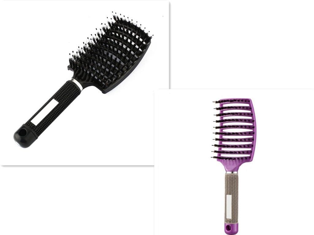 image-Hairbrush Anti Klit Brushy Haarborstel Women Detangler Hair Brush Bristle Nylon Scalp Massage Teaser Hair Brush Comb