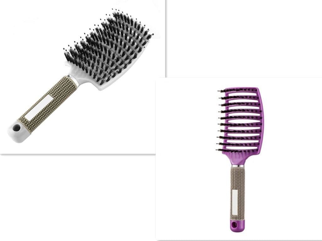 image-Hairbrush Anti Klit Brushy Haarborstel Women Detangler Hair Brush Bristle Nylon Scalp Massage Teaser Hair Brush Comb