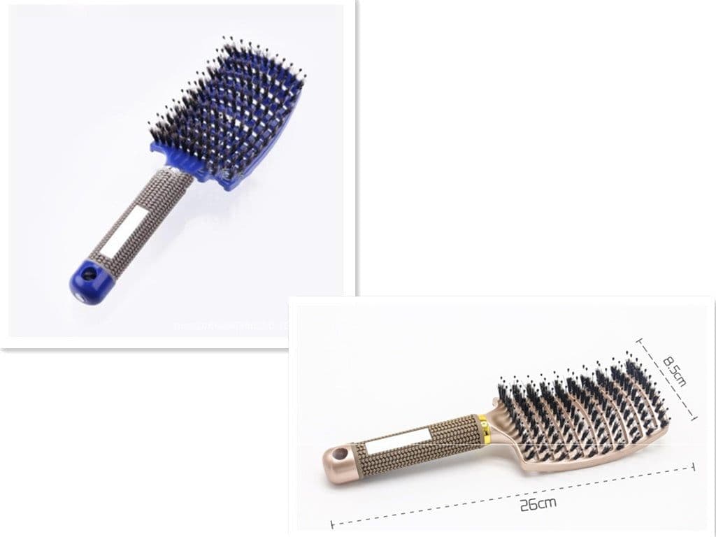 image-Hairbrush Anti Klit Brushy Haarborstel Women Detangler Hair Brush Bristle Nylon Scalp Massage Teaser Hair Brush Comb