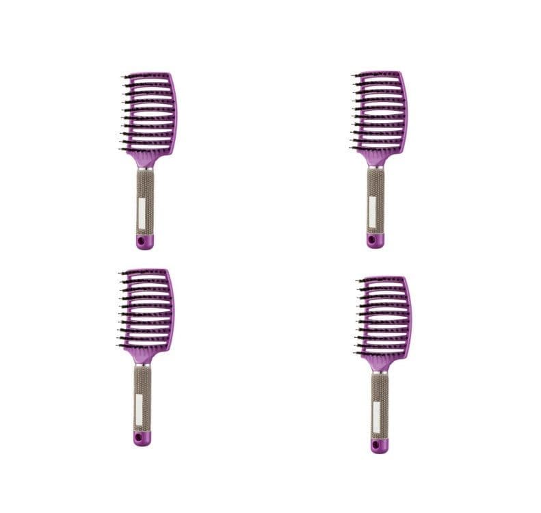 image-Hairbrush Anti Klit Brushy Haarborstel Women Detangler Hair Brush Bristle Nylon Scalp Massage Teaser Hair Brush Comb