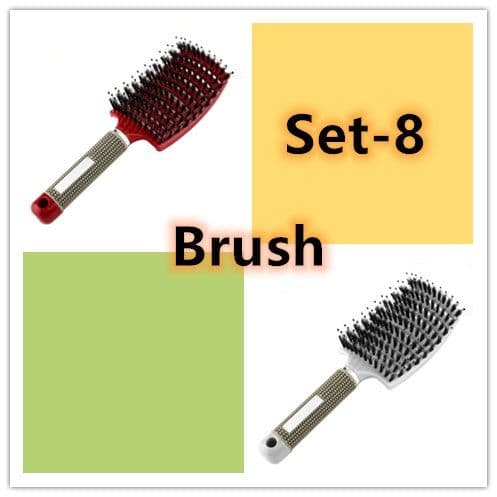 image-Hairbrush Anti Klit Brushy Haarborstel Women Detangler Hair Brush Bristle Nylon Scalp Massage Teaser Hair Brush Comb