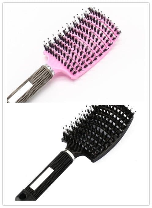 image-Hairbrush Anti Klit Brushy Haarborstel Women Detangler Hair Brush Bristle Nylon Scalp Massage Teaser Hair Brush Comb