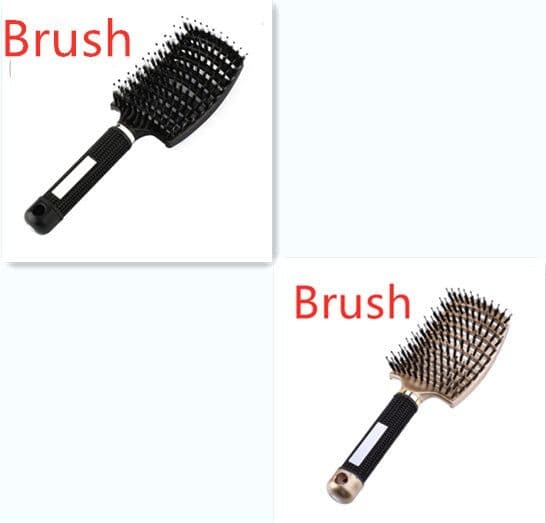 image-Hairbrush Anti Klit Brushy Haarborstel Women Detangler Hair Brush Bristle Nylon Scalp Massage Teaser Hair Brush Comb