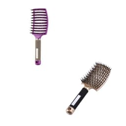 image-Hairbrush Anti Klit Brushy Haarborstel Women Detangler Hair Brush Bristle Nylon Scalp Massage Teaser Hair Brush Comb