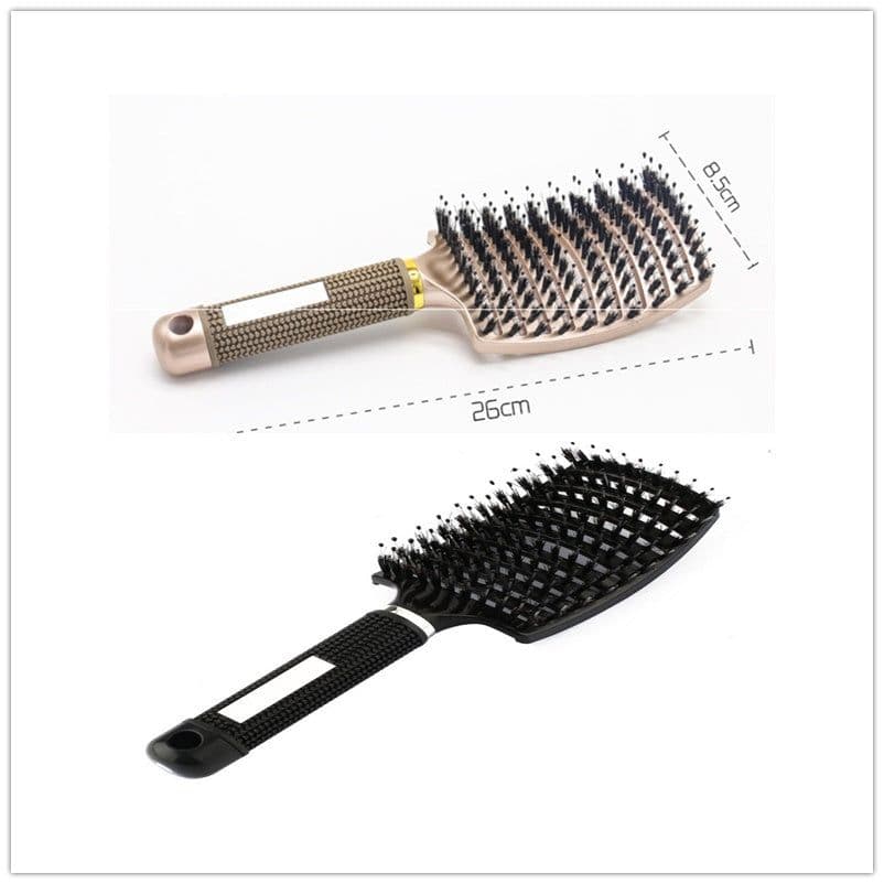 image-Hairbrush Anti Klit Brushy Haarborstel Women Detangler Hair Brush Bristle Nylon Scalp Massage Teaser Hair Brush Comb