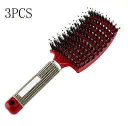 image-Hairbrush Anti Klit Brushy Haarborstel Women Detangler Hair Brush Bristle Nylon Scalp Massage Teaser Hair Brush Comb