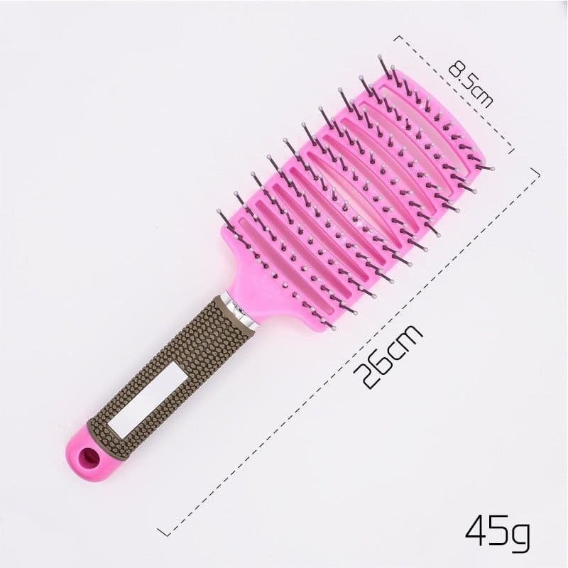 image-Hairbrush Anti Klit Brushy Haarborstel Women Detangler Hair Brush Bristle Nylon Scalp Massage Teaser Hair Brush Comb