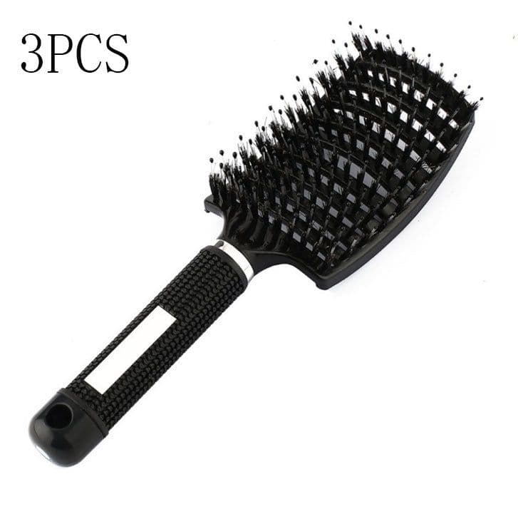 image-Hairbrush Anti Klit Brushy Haarborstel Women Detangler Hair Brush Bristle Nylon Scalp Massage Teaser Hair Brush Comb
