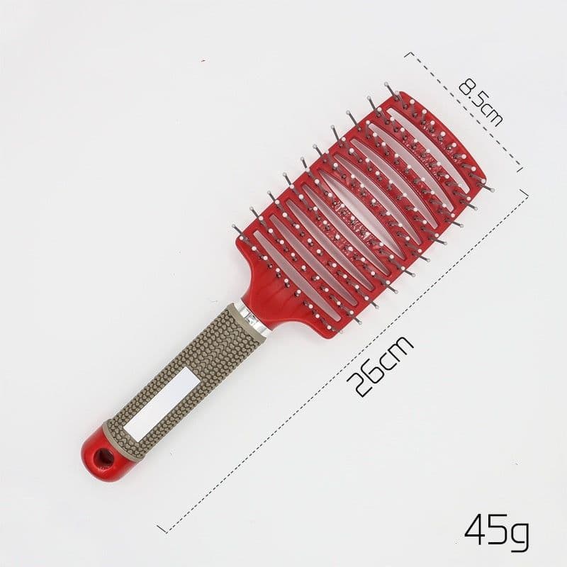 image-Hairbrush Anti Klit Brushy Haarborstel Women Detangler Hair Brush Bristle Nylon Scalp Massage Teaser Hair Brush Comb
