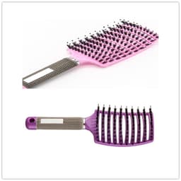 image-Hairbrush Anti Klit Brushy Haarborstel Women Detangler Hair Brush Bristle Nylon Scalp Massage Teaser Hair Brush Comb