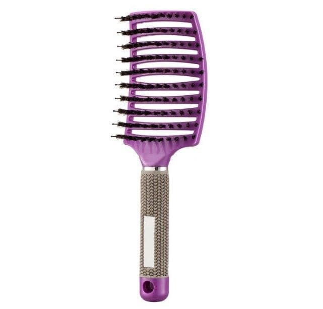 image-Hairbrush Anti Klit Brushy Haarborstel Women Detangler Hair Brush Bristle Nylon Scalp Massage Teaser Hair Brush Comb