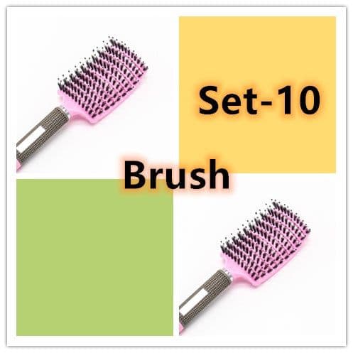 image-Hairbrush Anti Klit Brushy Haarborstel Women Detangler Hair Brush Bristle Nylon Scalp Massage Teaser Hair Brush Comb
