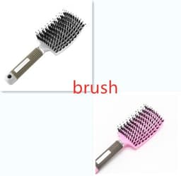 image-Hairbrush Anti Klit Brushy Haarborstel Women Detangler Hair Brush Bristle Nylon Scalp Massage Teaser Hair Brush Comb