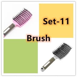image-Hairbrush Anti Klit Brushy Haarborstel Women Detangler Hair Brush Bristle Nylon Scalp Massage Teaser Hair Brush Comb