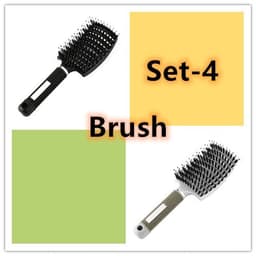 image-Hairbrush Anti Klit Brushy Haarborstel Women Detangler Hair Brush Bristle Nylon Scalp Massage Teaser Hair Brush Comb