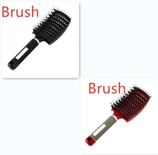 image-Hairbrush Anti Klit Brushy Haarborstel Women Detangler Hair Brush Bristle Nylon Scalp Massage Teaser Hair Brush Comb