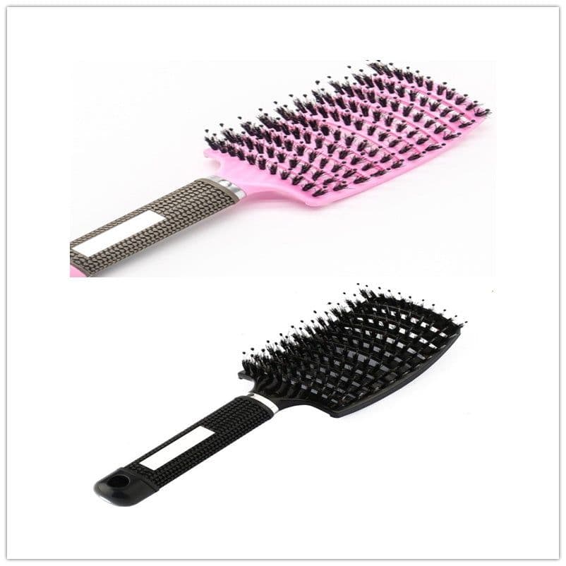 image-Hairbrush Anti Klit Brushy Haarborstel Women Detangler Hair Brush Bristle Nylon Scalp Massage Teaser Hair Brush Comb