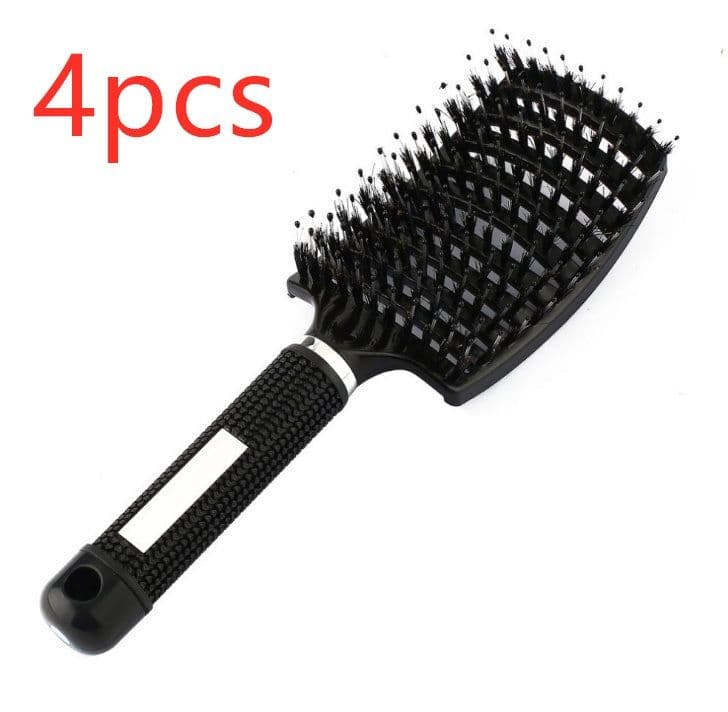 image-Hairbrush Anti Klit Brushy Haarborstel Women Detangler Hair Brush Bristle Nylon Scalp Massage Teaser Hair Brush Comb