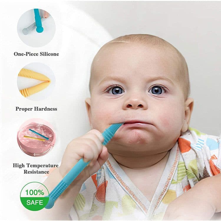 image-Baby Teether Silicone Hollow Teething Tube