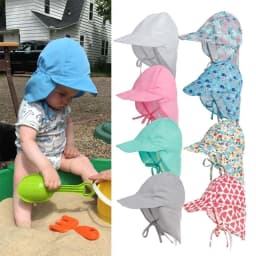 image-Quick-drying L Children's Bucket Hats For 3 Months To 5 Years Old Kids Wide Brim Beach UV Protection Outdoor Essential Sun Caps