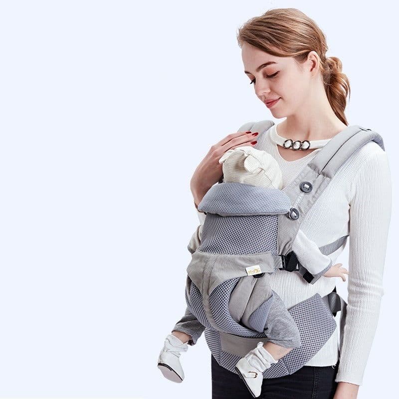 image-Omni 360 Baby Sling Wrap Carrier Cotton Knitted Plain Travel Beach