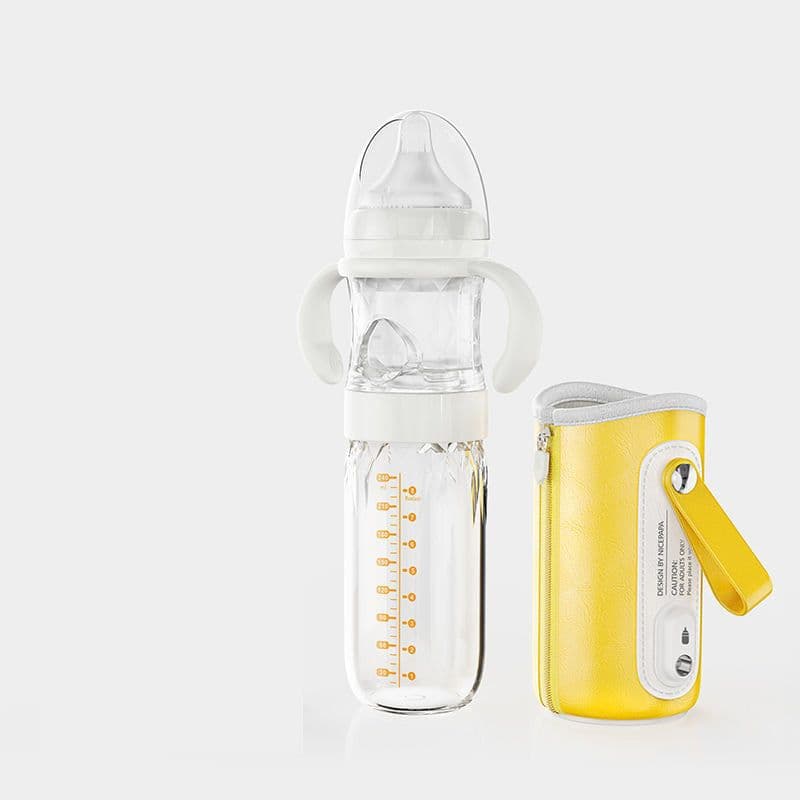 image-Constant Temperature Feeding Bottle Baby Newborn Usb Heating And Thermal Insulation Bottle Cover Quick Flush